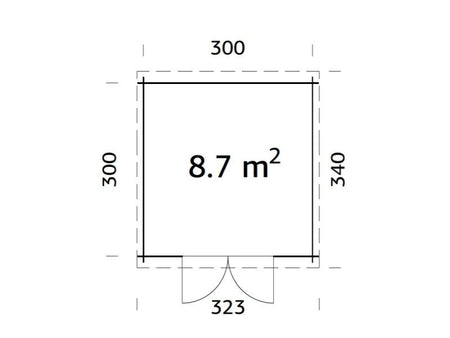 Palmako Blockbohlenhaus Ella 8,7 28 mm transparente Tauchgrundierung