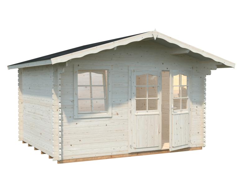 Palmako Blockbohlenhaus Emma 10,4 34 mm transparente Tauchgrundierung