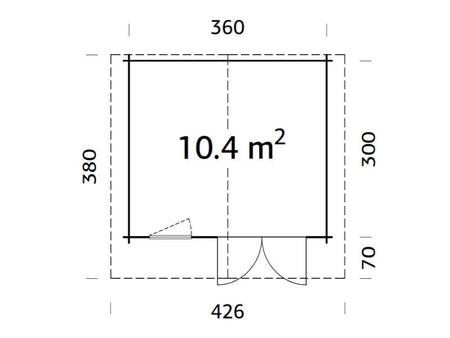 Palmako Blockbohlenhaus Emma 10,4 34 mm transparente Tauchgrundierung