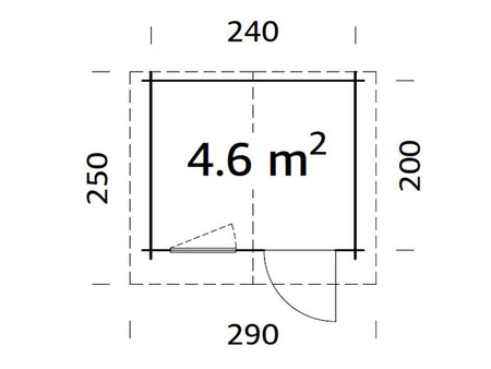 Palmako Blockbohlenhaus Emma 4,6 28 mm graue Tauchgrundierung