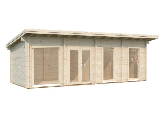 Palmako Blockbohlenhaus Heidi 22,5 3-Raum 70 mm natur