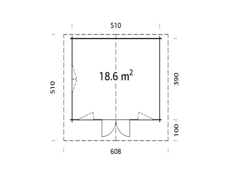 Palmako Blockbohlenhaus Helena 18,6 70 mm graue Tauchgrundierung