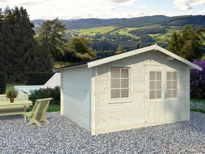 Palmako Blockbohlenhaus Klara 10,4 28 mm transparent Tauchgrundierung