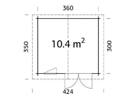 Palmako Blockbohlenhaus Klara 10,4 28 mm transparent Tauchgrundierung