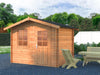 Palmako Blockbohlenhaus Klara 4,7  28 mm braune Tauchgrundierung