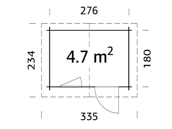 Palmako Blockbohlenhaus Klara 4,7 28 mm natur