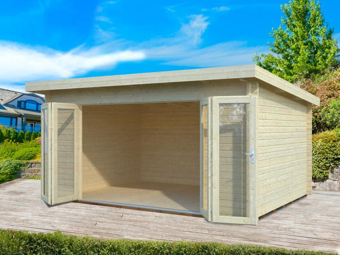Palmako Blockbohlenhaus Lea 14,2 44 mm natur
