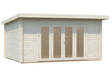 Palmako Blockbohlenhaus Lea 14,2 44 mm transparente Tauchgrundierung