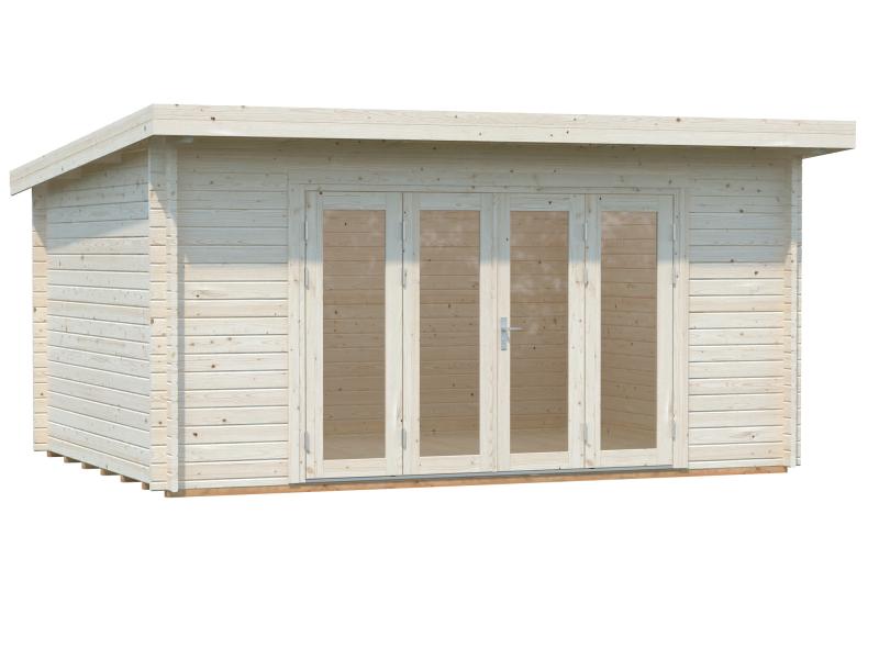 Palmako Blockbohlenhaus Lea 14,2 44 mm transparente Tauchgrundierung