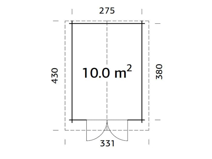 Palmako Blockbohlenhaus Lotta 10 34 mm natur