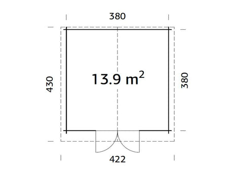 Palmako Blockbohlenhaus Lotta 13,9 34 mm braune Tauchgrundierung