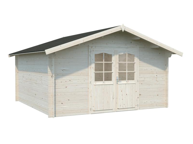 Palmako Blockbohlenhaus Lotta 13,9 34 mm transparente Tauchgrundierung