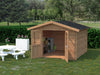 Palmako Blockbohlenhaus Lotta 7,3 28 mm braune Tauchgrundierung