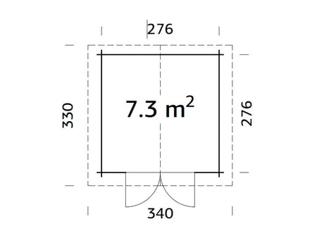 Palmako Blockbohlenhaus Lotta 7,3 28 mm graue Tauchgrundierung