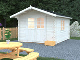 Palmako Blockbohlenhaus Sally 10,2 44 mm transparente Tauchgrundierung