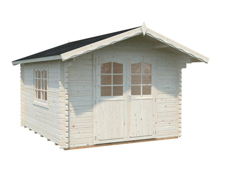 Palmako Blockbohlenhaus Sally 10,2 44 mm transparente Tauchgrundierung