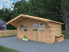 Palmako Blockbohlenhaus Sally 19,1 44 mm braune Tauchgrundierung