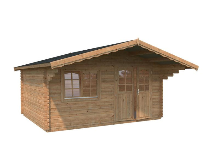 Palmako Blockbohlenhaus Sally 19,1 44 mm braune Tauchgrundierung