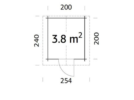 Palmako Blockbohlenhaus Vivian 3,8 28 mm braun tauchgrundiert
