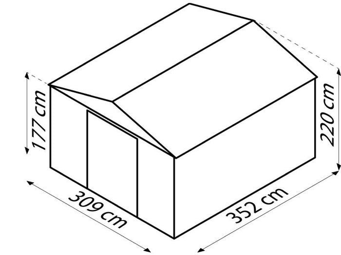 Pergart Gerätehaus Frankfurt 2 1112 - Holzoptik