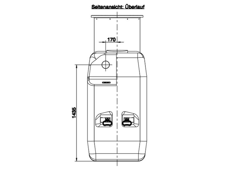 Roth Regenwasser Sammelbehälter 2000 Liter inkl. Filterkorb