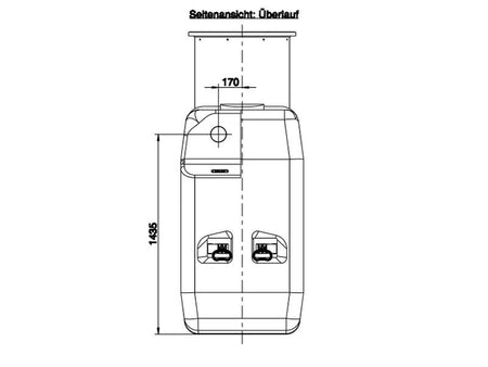 Roth Regenwasser Sammelbehälter 2000 Liter inkl. Filterkorb
