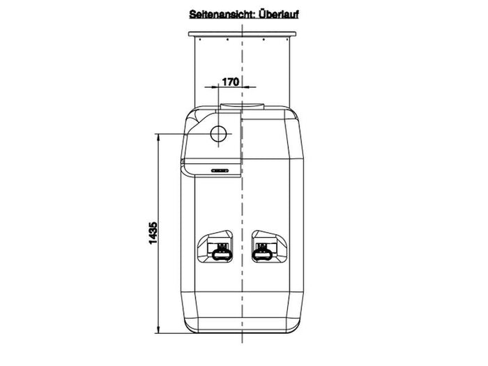 Roth Regenwasser Sammelbehälter 2000 Liter inkl. Filterkorb