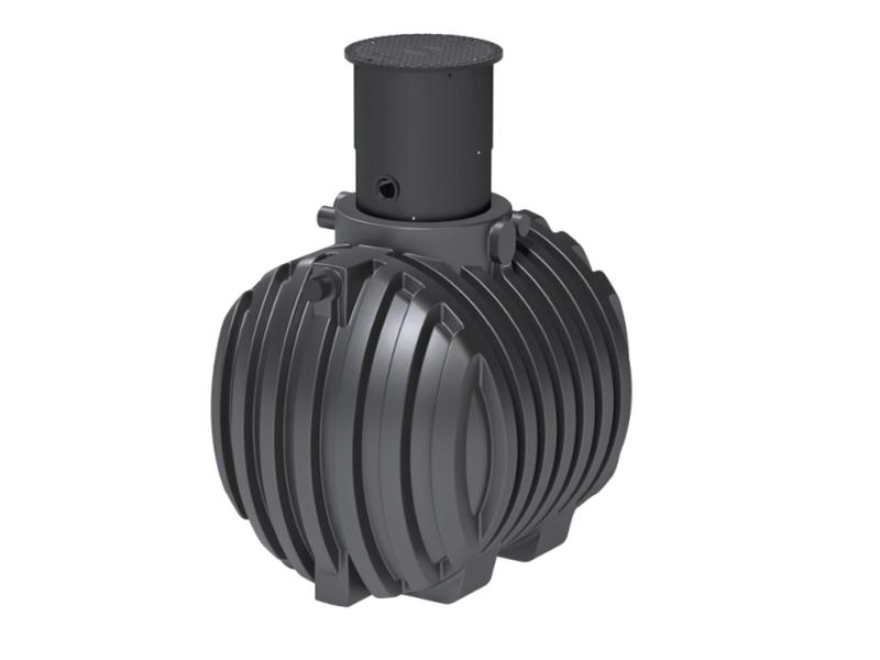 Roth Regenwasser-Zisterne 3500 Liter inkl. Domschacht, Deckel und Überlaufsiphon