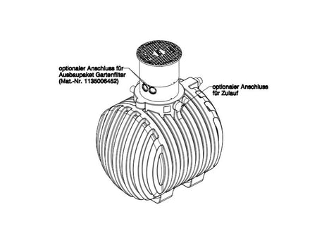 Roth Regenwasser-Zisterne 3500 Liter inkl. Domschacht, Deckel und Überlaufsiphon