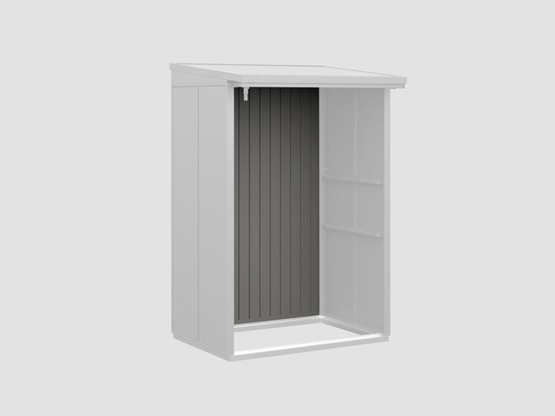 Rückwand EcoStar-Kaminholzregale Typ 1 grau