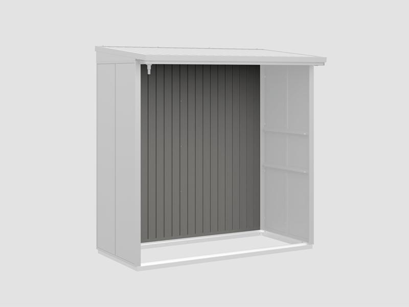 Rückwand EcoStar-Kaminholzregale Typ 2 grau