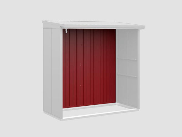 Rückwand EcoStar-Kaminholzregale Typ 2 rot