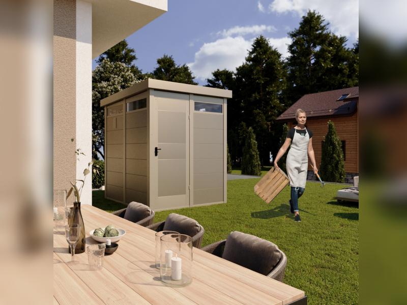 Shape Metallgerätehaus Typ 31, mit Oberlicht rundherum 1 x 2 m