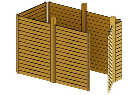 Skan Holz Abstellraum C7 für Carport 275 x 164 cm Profilschalung