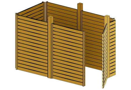 Skan Holz Abstellraum C8 für Carport 275 x 317 cm Profilschalung