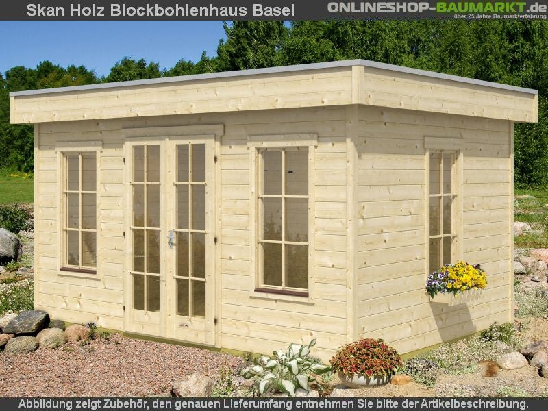 Skan Holz Blockbohlenhaus Basel 1 45plus, 420 x 300 cm