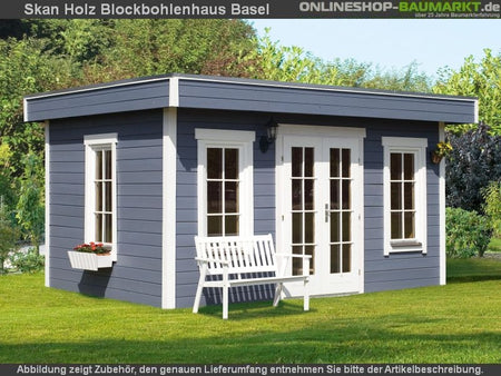 Skan Holz Blockbohlenhaus Basel 1 45plus, 420 x 300 cm