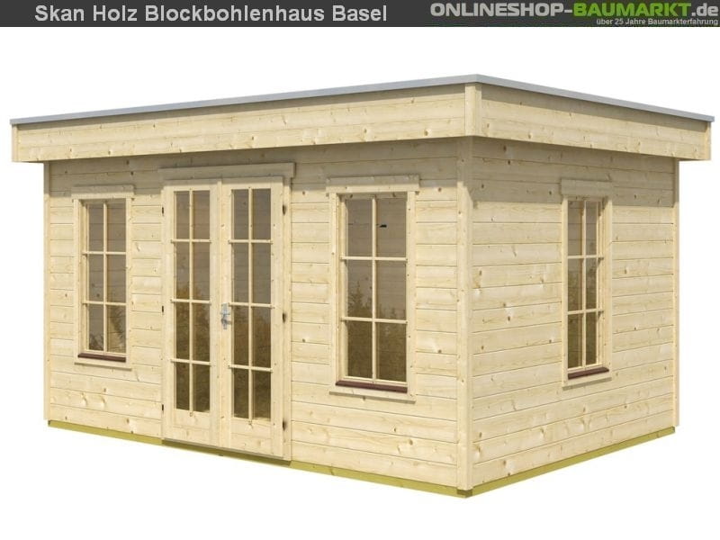 Skan Holz Blockbohlenhaus Basel 2 45plus, 420 x 380 cm