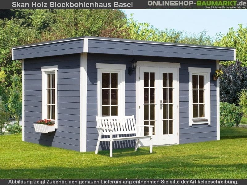 Skan Holz Blockbohlenhaus Basel 2 45plus, 420 x 380 cm