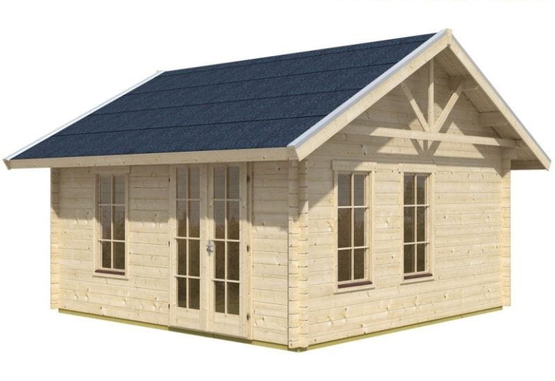 Skan Holz Blockbohlenhaus Bern 1 45plus, 420 x 420 cm
