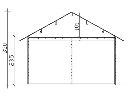 Skan Holz Blockbohlenhaus Bern 4 45plus, 660 x 420 cm