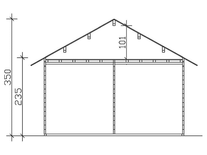 Skan Holz Blockbohlenhaus Bern 4 45plus, 660 x 420 cm