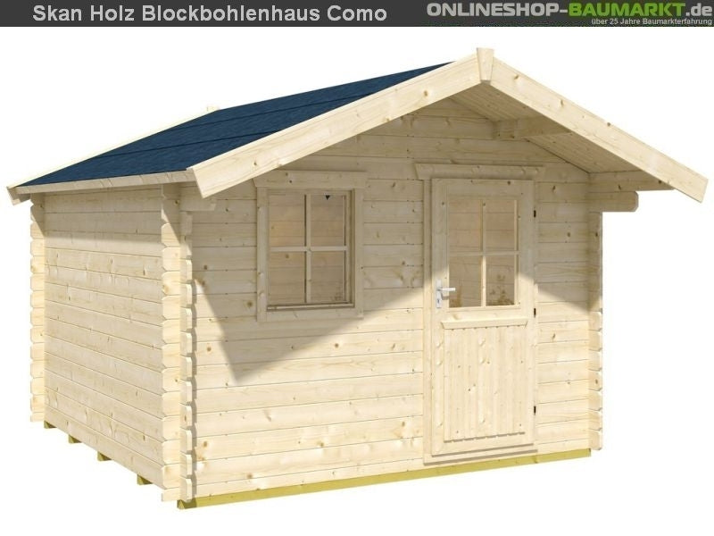 Skan Holz Blockbohlenhaus Como Größe 3, 300 x 300 cm