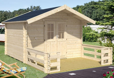 Skan Holz Blockbohlenhaus Faro Größe 1, 300 x 200 cm