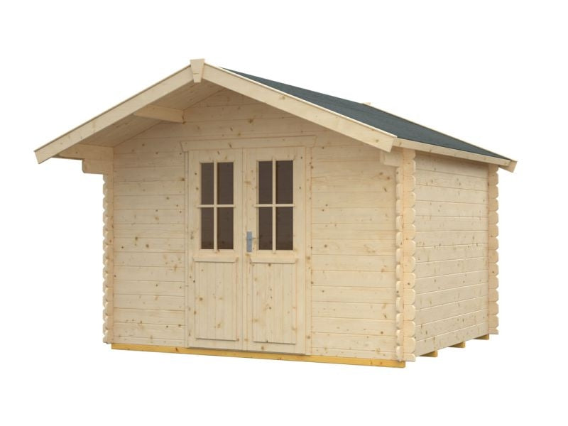Skan Holz Blockbohlenhaus Faro Größe 3, 300 x 300 cm