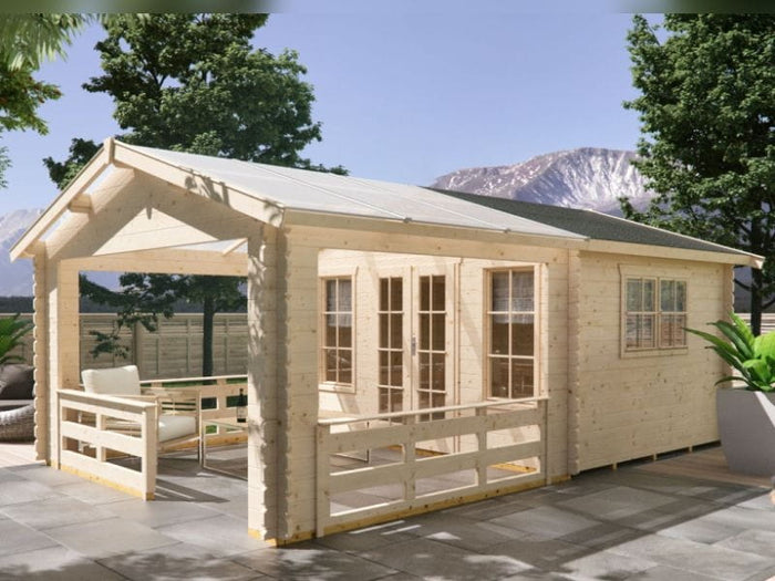 Skan Holz Blockbohlenhaus Holmestrand, 380 x 610 cm