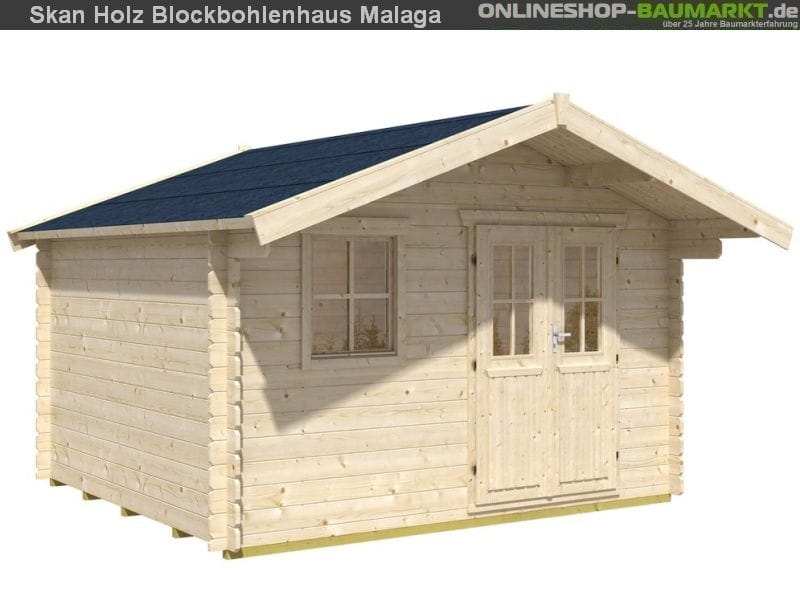 Skan Holz Blockbohlenhaus Malaga Größe 2, 340 x 340 cm