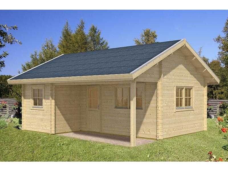 Skan Holz Blockbohlenhaus Ontario 70plus, 600 x 500 cm