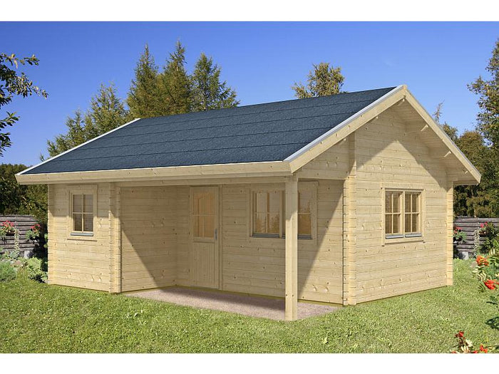 Skan Holz Blockbohlenhaus Ontario 70plus, 600 x 500 cm