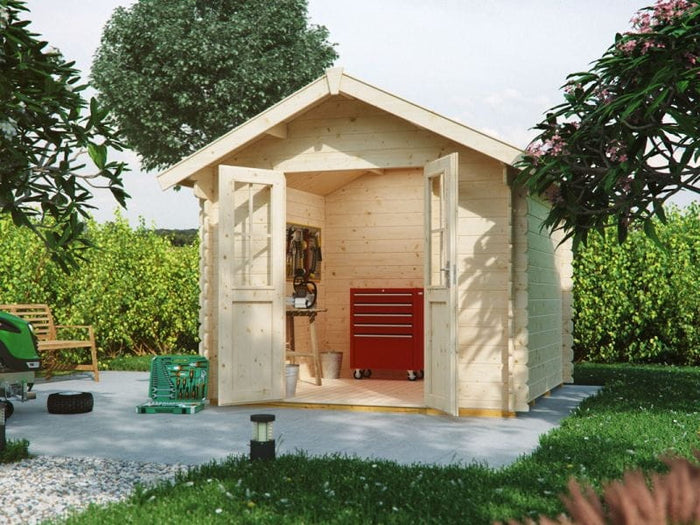 Skan Holz Blockbohlenhaus Palma Größe 2 250 x 250 cm